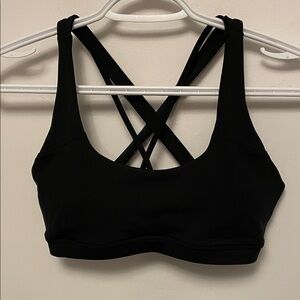 BuffBunny Black Cross-Strap Sports Bra Size Small